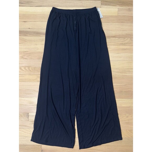 Negative Underwear Whipped Track Pant Navy Wide Leg Soft Stretch Women Large NWT